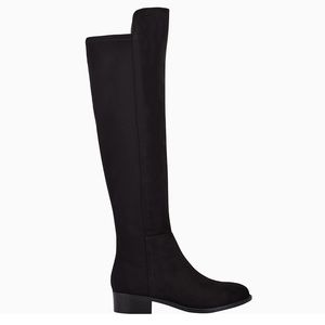 NWT Nine West Nayli Women's Knee-High Boots in Black 9.5 Wide Calf